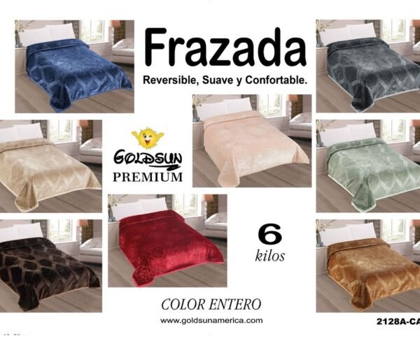 FRAZADA DE TERCIOPELO C.E DOBLE CARA 6 KG. (FARDOX16UND)