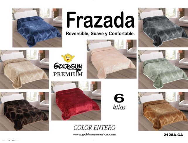 FRAZADA DE TERCIOPELO C.E DOBLE CARA 6 KG. (FARDOX16UND)
