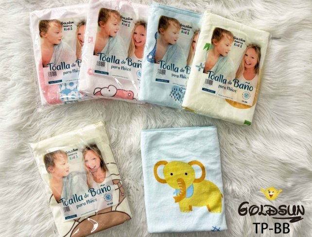 TOALLA MICROFIBRA BEBE CON DISEÑO 60X120 CM. (FARDOX12DOC.)