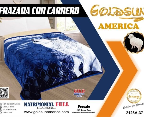 FRAZADA DE TERCIOPELO C/ CARNERO 1 PAÑO 4KG. (FARDOX26UND)