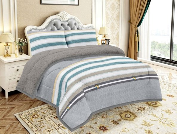 COBERTOR PIEL C/ CARNERO 3PCS 2 PLAZAS (FARDOX20UND)