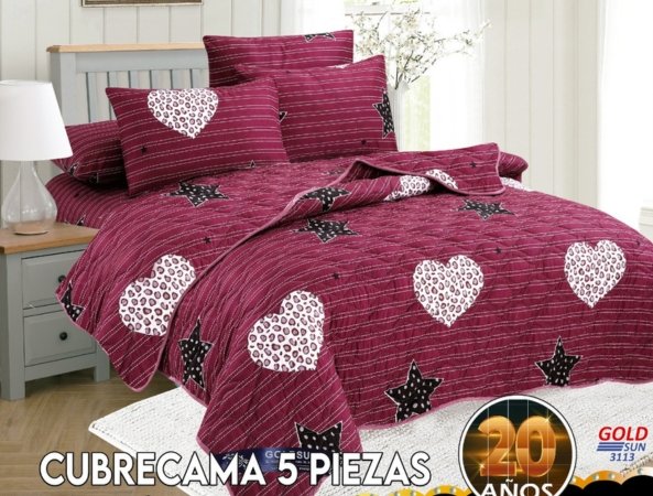 SET DE COBERTOR VERANO 5PCS JUVENIL 1.5 PLZ (FARDOX40UND)