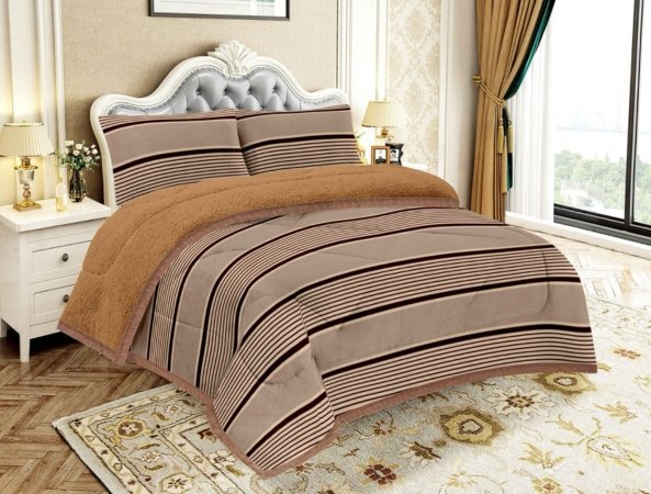 COBERTOR PIEL C/ CARNERO 3PCS 2 PLAZAS (FARDOX20UND)