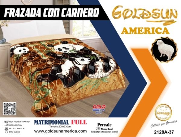 FRAZADA DE TERCIOPELO C/ CARNERO 1 PAÑO 4KG. (FARDOX26UND)