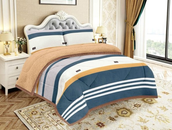 COBERTOR PIEL C/ CARNERO 3PCS 2 PLAZAS (FARDOX20UND)