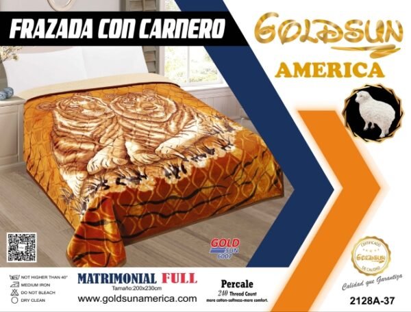 FRAZADA DE TERCIOPELO C/ CARNERO 1 PAÑO 4KG. (FARDOX26UND)