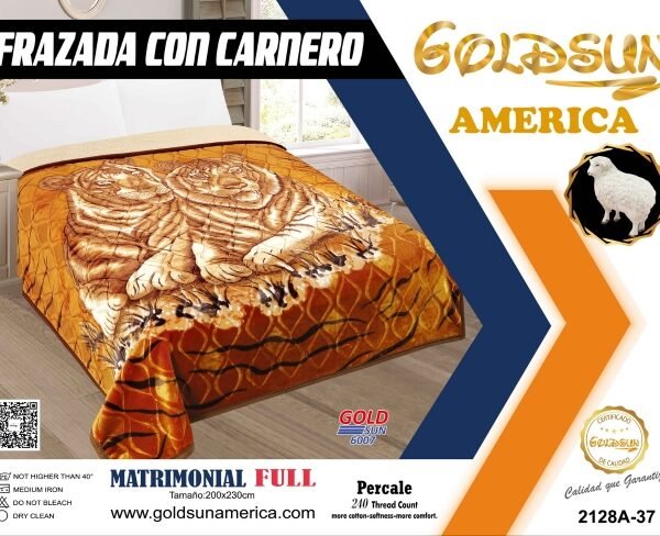 FRAZADA DE TERCIOPELO C/ CARNERO 1 PAÑO 4KG. (FARDOX26UND)