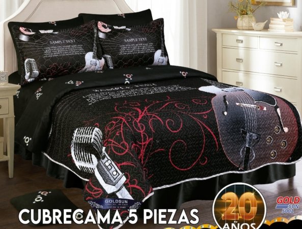 SET DE COBERTOR VERANO 5PCS JUVENIL 1.5 PLZ (FARDOX40UND)
