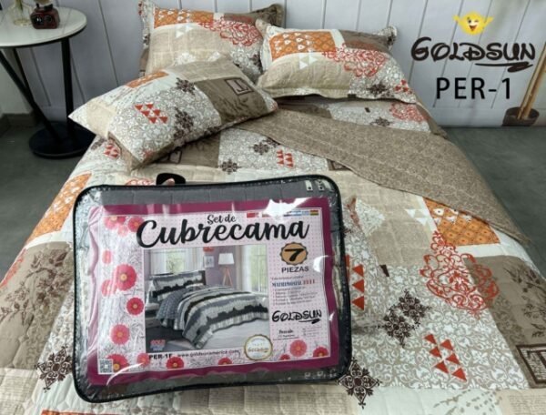 SET COBERTOR DE VERANO 7PCS 2PLAZAS (FARDOX24UND)