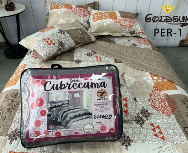 SET COBERTOR DE VERANO 7PCS 2PLAZAS (FARDOX24UND)