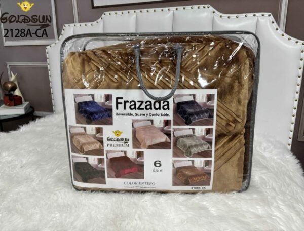 FRAZADA DE TERCIOPELO C.E DOBLE CARA 6 KG. (FARDOX16UND)