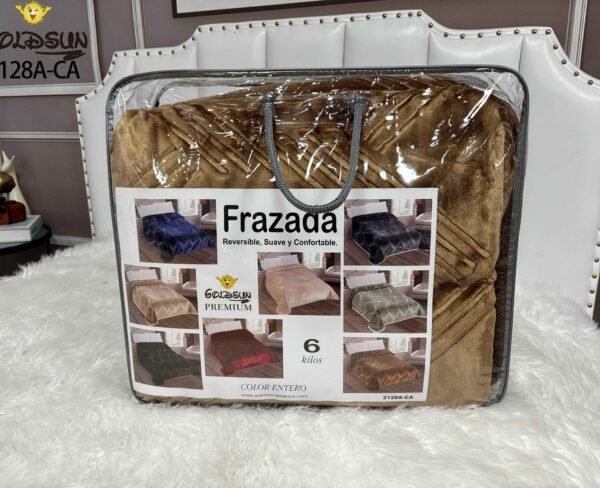 FRAZADA DE TERCIOPELO C.E DOBLE CARA 6 KG. (FARDOX16UND)
