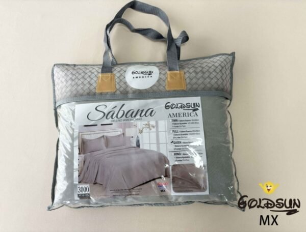 SET DE SÁBANAS 4PCS COLOR ENTERO BORDADAS (FARDOX30UND)