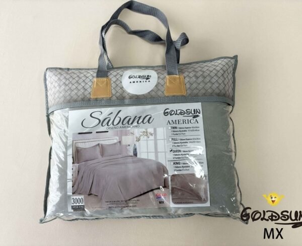SET DE SÁBANAS 4PCS COLOR ENTERO BORDADAS (FARDOX30UND)
