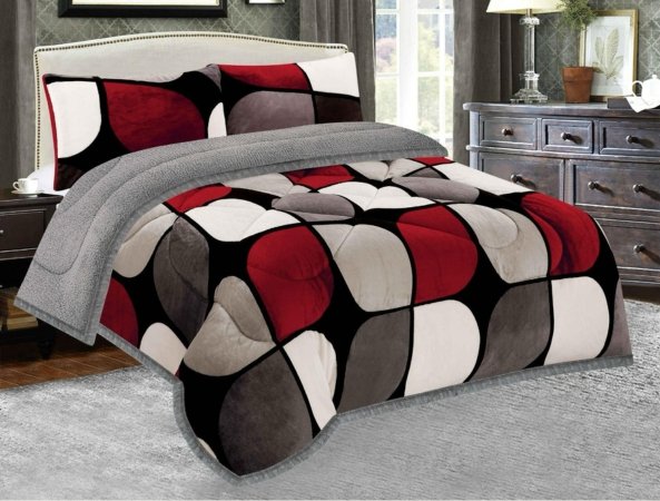 COBERTOR PIEL C/ CARNERO 3PCS 2 PLAZAS (FARDOX20UND)