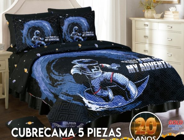 SET DE COBERTOR VERANO 5PCS JUVENIL 1.5 PLZ (FARDOX40UND)