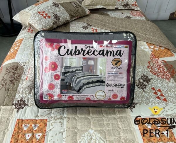 SET COBERTOR DE VERANO 7PCS 2PLAZAS (FARDOX24UND)