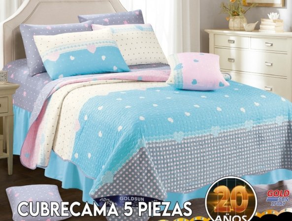 SET DE COBERTOR VERANO 5PCS JUVENIL 1.5 PLZ (FARDOX40UND)