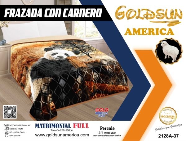 FRAZADA DE TERCIOPELO C/ CARNERO 1 PAÑO 4KG. (FARDOX26UND)