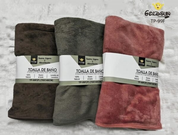 TOALLA MICROFIBRA COLOR ENTERO 70X140 CM. (FARDOX15DOC.)