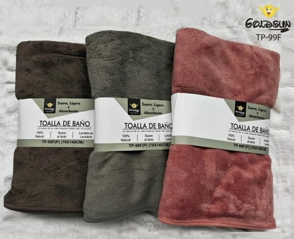 TOALLA MICROFIBRA COLOR ENTERO 70X140 CM. (FARDOX15DOC.)