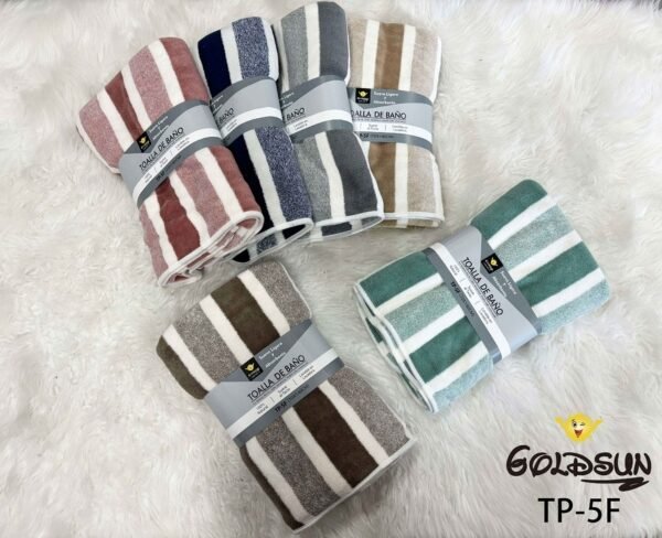 TOALLA DE MICROFIBRA RAYADA 70 X 140 CM. (FARDOX15DOC.)