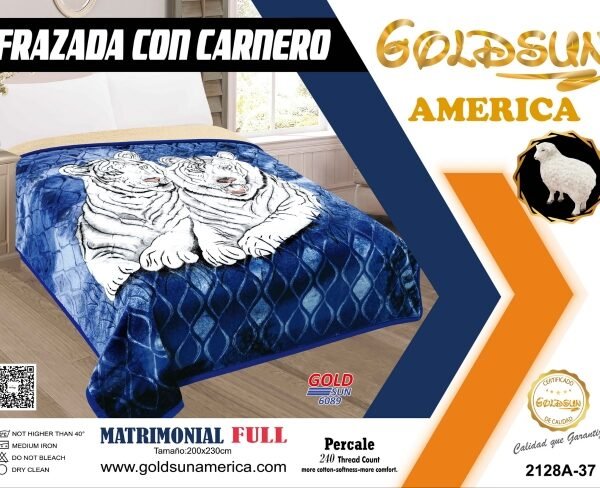 FRAZADA DE TERCIOPELO C/ CARNERO 1 PAÑO 4KG. (FARDOX26UND)