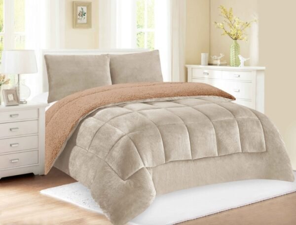 COBERTOR ACOLCHADO PIEL DE ANGEL C/ CARNERO 3PCS KING (FARDOX20UND)
