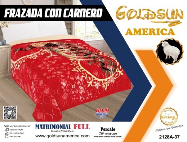 FRAZADA DE TERCIOPELO C/ CARNERO 1 PAÑO 4KG. (FARDOX26UND)