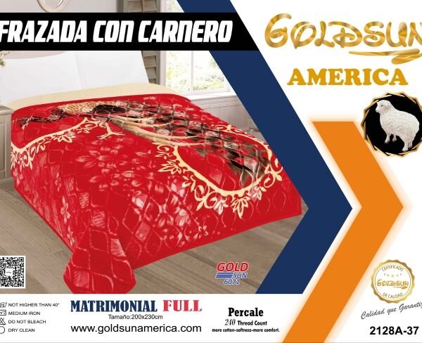FRAZADA DE TERCIOPELO C/ CARNERO 1 PAÑO 4KG. (FARDOX26UND)