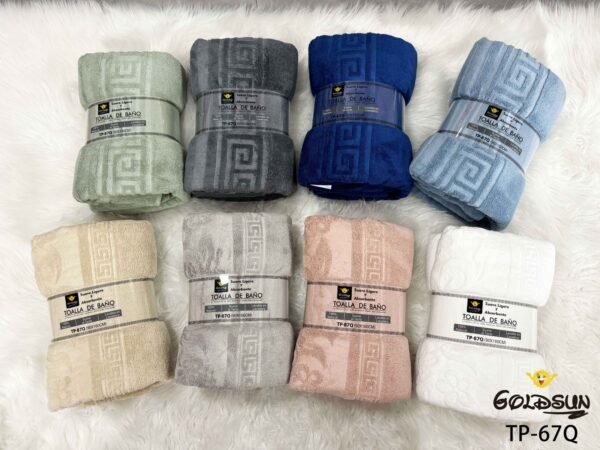 TP - 67Q / TOALLA MICROFIBRA C.E. ALTO RELIEVE 90X160 CM (FARDO X 15 DOC)