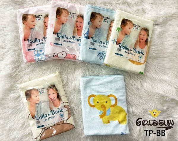 TP - BB / TOALLA MICROFIBRA BEBE CON DISEÑO 60X120 CM. (FARDO X 12 DOC)