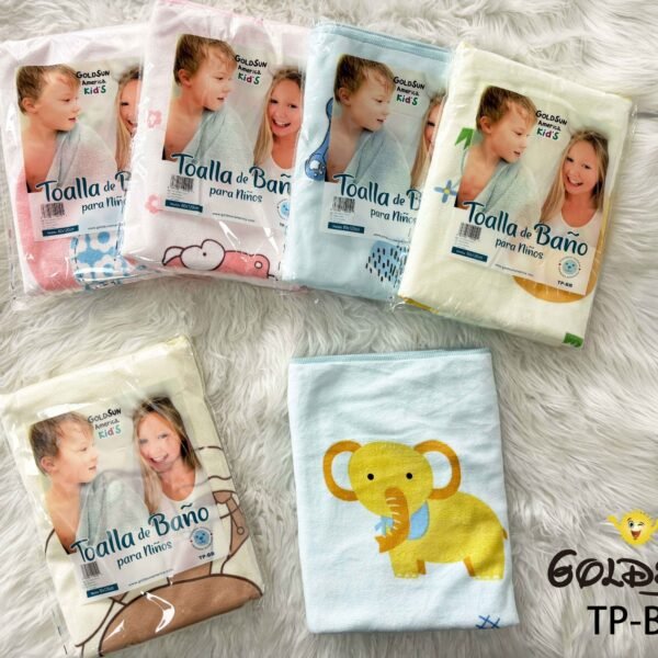 TP - BB / TOALLA MICROFIBRA BEBE CON DISEÑO 60X120 CM. (FARDO X 12 DOC)