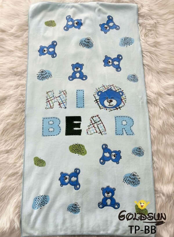TP - BB / TOALLA MICROFIBRA BEBE CON DISEÑO 60X120 CM. (FARDO X 12 DOC)