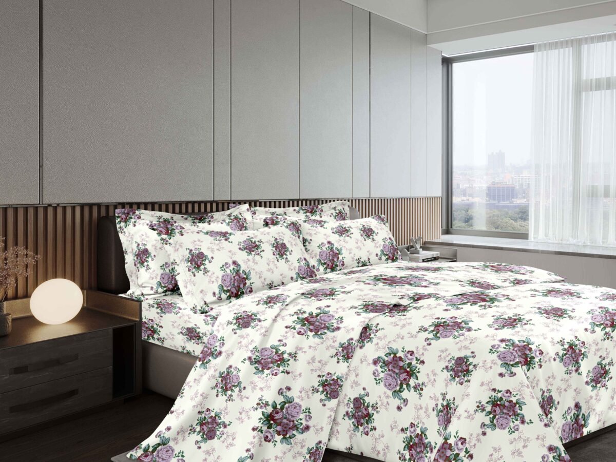 NANCY - A3 / SET DE SÁBANAS 4 PIEZAS ESTAMPADA QUEEN (FARDO X 30 UNDS)