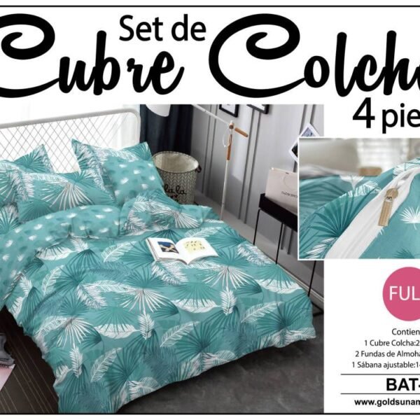 BAT - 2 / SET DE CUBRE COLCHAS 4 PIEZAS  DE 2 PLAZAS (FARDO X 24 UNDS)