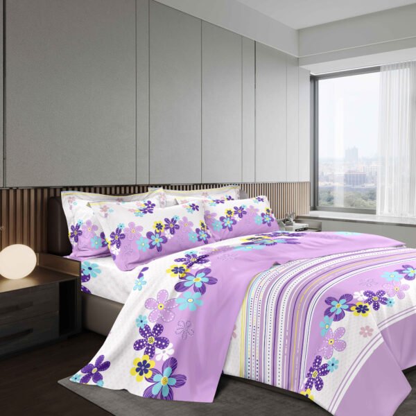 NANCY - A3 / SET DE SÁBANAS 4 PIEZAS ESTAMPADA QUEEN (FARDO X 30 UNDS)
