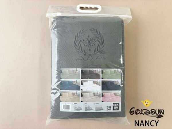 NANCY(2E) / SET DE SABANAS 4 PIEZAS COLOR ENTERO 2 PLAZAS (CAJA X 42 UNDS)