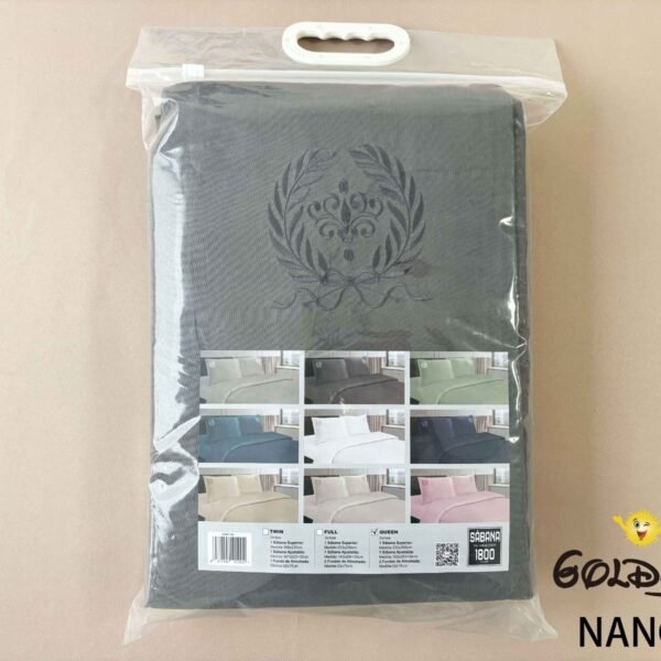 NANCY(2E) / SET DE SABANAS 4 PIEZAS COLOR ENTERO 2 PLAZAS (CAJA X 42 UNDS)