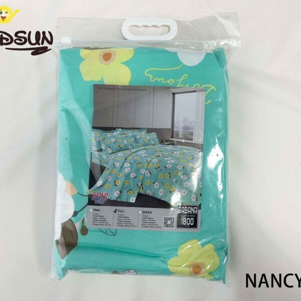 NANCY - A3 / SET DE SÁBANAS 4 PIEZAS ESTAMPADA QUEEN (FARDO X 30 UNDS)