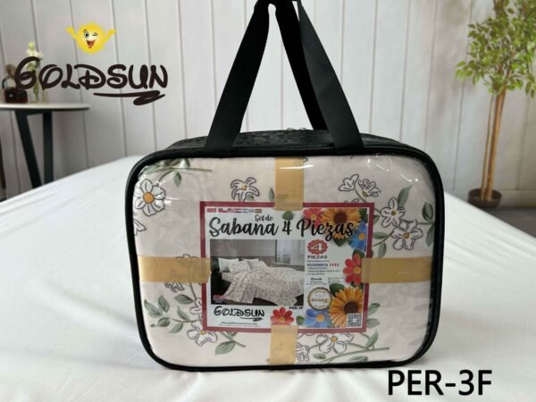 PER - 3FB / SET EDREDON DE VERANO 7 PIEZAS CON CORTINA (FARDO X 12 UNDS)