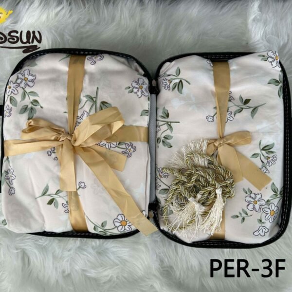 PER - 3FB / SET EDREDON DE VERANO 7 PIEZAS CON CORTINA (FARDO X 12 UNDS)