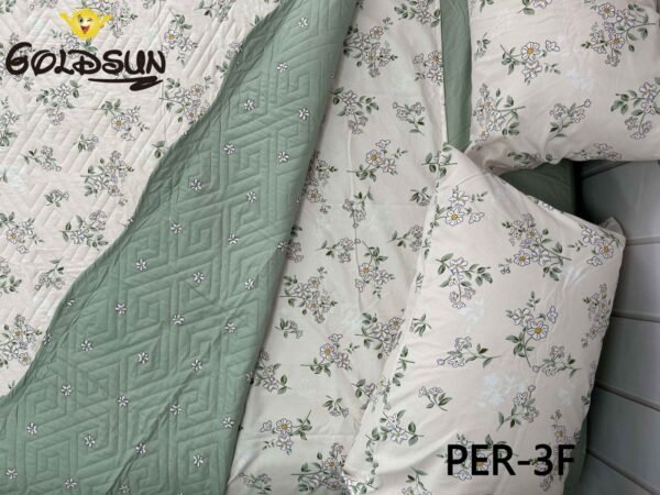 PER - 3FB / SET EDREDON DE VERANO 7 PIEZAS CON CORTINA (FARDO X 12 UNDS)