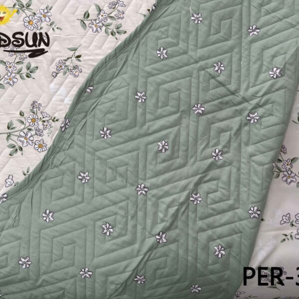 PER - 3FB / SET EDREDON DE VERANO 7 PIEZAS CON CORTINA (FARDO X 12 UNDS)