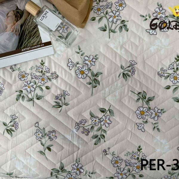 PER - 3FB / SET EDREDON DE VERANO 7 PIEZAS CON CORTINA (FARDO X 12 UNDS)