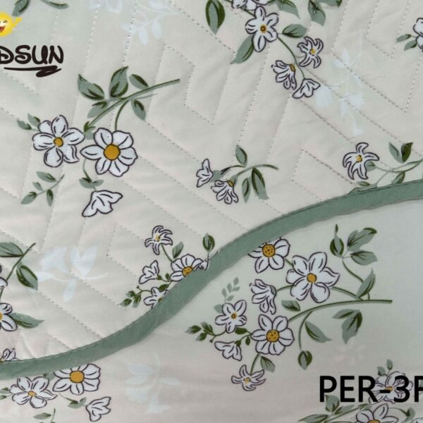 PER - 3FB / SET EDREDON DE VERANO 7 PIEZAS CON CORTINA (FARDO X 12 UNDS)