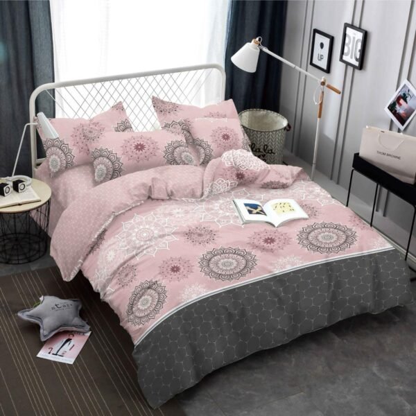 4118A - 23B / COBERTOR TELA CON TELA ACOLCHADO 5 PIEZAS PREMIUM (FARDO X 16 UNDS)
