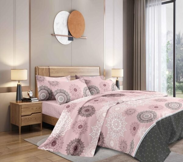 4118A - 23B / COBERTOR TELA CON TELA ACOLCHADO 5 PIEZAS PREMIUM (FARDO X 16 UNDS)