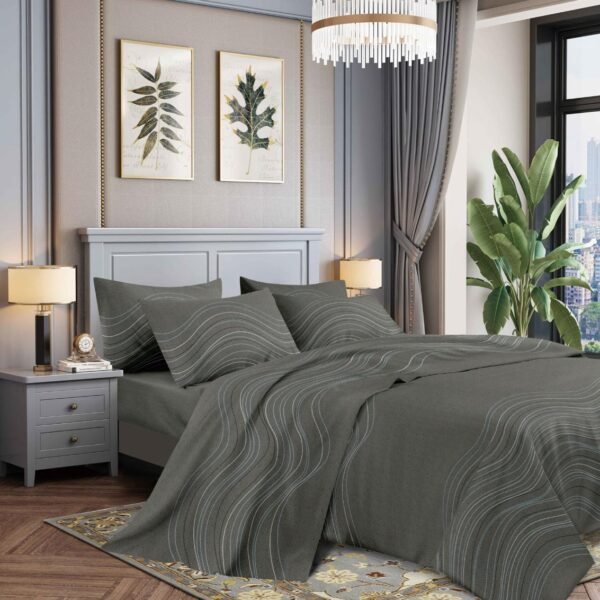4118A - 23B / COBERTOR TELA CON TELA ACOLCHADO 5 PIEZAS PREMIUM (FARDO X 16 UNDS)