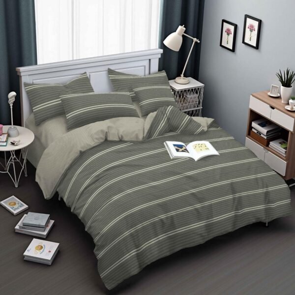4118A - 23B / COBERTOR TELA CON TELA ACOLCHADO 5 PIEZAS PREMIUM (FARDO X 16 UNDS)